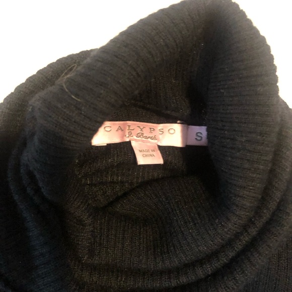 Calypso St. Barth Black Turtleneck Sweater Dress EUC 16XX - Picture 10 of 11